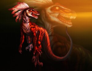 Rating: Safe Score: 0 Tags: ambiguous_gender atari black_markings blowup_background claws dinosaur dromaeosaurid e621 feathered_dinosaur feathered_scalie feathers feet feral hi_res markings open_mouth piopaulosantana prehistoric_species primal_rage red_body red_scales reptile saurischian scales scalie sickle_claw simple_background solo stripes tail talons teeth theropod toe_claws toes velociraptor User: bunchy7s