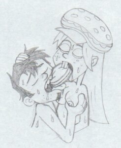 Rating: Explicit Score: 0 Tags: 1boy 1girls accurate_art_style artist_request black_hair breast_grab breasts buckteeth burger burger_hat closed_eyes cropped_torso dan_(dan_vs) dan_vs. eating female food freckles_on_face grope groping groping_breasts hand_on_head hortence long_hair male male/female monochrome nude pencil_(artwork) rule34 scan sex_while_eating shared_food sharing_food simple_background sketch small_breasts soul_patch straight stubble sweat tongue tongue_out traditional_media_(artwork) upper_body User: bunchy7s