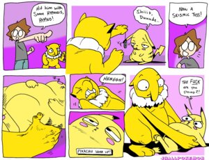 Rating: Safe Score: 0 Tags: ambiguous_gender awkward comic dialogue digital_media_(artwork) e621 english_text feral fur generation_1_pokemon group hi_res human humor hypno_(pokemon) jhallpokemon male mammal misunderstanding nintendo pikachu pokemon pokemon_(species) pokemon_trainer profanity rodent suggestive tail text uhoh yellow_body yellow_fur User: bunchy7s