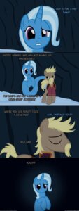 Rating: Safe Score: 0 Tags: absurd_res alternate_species blue_hair cave comic cutie_mark digital_media_(artwork) duo e621 earth_pony english_text equid equine eyes_closed fan_character female feral friendship_is_magic fur genie hair hasbro hi_res horn horse male mammal multicolored_hair my_little_pony mythological_creature mythological_equine mythology navitaserussirus pony prejudice purple_eyes simple_background snow text trixie_(mlp) two_tone_hair unicorn url User: bunchy7s