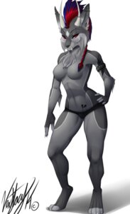 Rating: Questionable Score: 0 Tags: anthro blue_hair breasts canid canine clothed clothing e621 female fur grey_body grey_fur hair hi_res horn looking_at_viewer mammal panties red_eyes red_hair solo topless underwear vexstacy User: bunchy7s Rating: Questionable Score: 0 Tags: anthro blue_hair breasts canid canine clothed clothing e621 female fur grey_body grey_fur hair hi_res horn looking_at_viewer mammal panties red_eyes red_hair solo topless underwear vexstacy User: bunchy7s