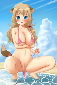 Rating: Explicit Score: 0 Tags: beach beachside bikini blue_eyes blush braid breast_hold breasts brown_hair censored cloud erect_nipples female huge_breasts micro_bikini nipples original pubic_hair pussy pussy_juice rule34 segirl side-tie_bikini sky swimsuit tail water User: bunchy7s