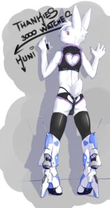Rating: Questionable Score: 0 Tags: 2010 5_fingers anthro back_groove biped boots butt_zipper clothed clothing crop_top crossdressing directional_arrow e621 english_text femboy fingers footwear fur graffiti heart_symbol high_heels kuni lagomorph legwear leporid looking_at_viewer looking_back male mammal marker milestone_celebration panties rabbit rear_view red_eyes rocket_boots rocket_heels shirt shoes shoulder_blades skimpy snout solo stockings tail text topwear underwear white_body white_fur white_tail zipper User: bunchy7s