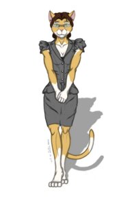 Rating: Safe Score: 0 Tags: 2012 anthro biped business_suit businesswear clothing domestic_cat e621 ear_piercing eyewear felid feline felis female glasses laura_(zat_virgil) mammal piercing solo standing suit tail zat_virgil zavir User: bunchy7s