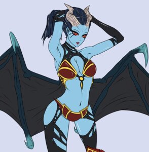 Rating: Questionable Score: 0 Tags: akasha_the_queen_of_pain clothing demon dota e621 female hair hireadan horn humanoid looking_at_viewer membrane_(anatomy) membranous_wings not_furry red_eyes simple_background solo valve valve_corporation white_background wings User: bunchy7s