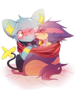 Rating: Safe Score: 0 Tags: 4:5 ambiguous_gender bed bell blush bodily_fluids bound duo e621 felid furniture generation_4_pokemon generation_5_pokemon hug licking mammal nintendo pokemon pokemon_(species) purrloin shinx simple_background tears tongue tongue_out white_background zuekrz User: bunchy7s
