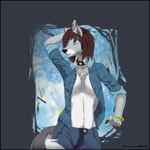 Rating: Safe Score: 0 Tags: 1:1 anthro canid canine clothed clothing collar digital_media_(artwork) e621 ear_piercing female gorsha_pendragon mammal open_clothing open_shirt open_topwear piercing shaded shirt skimpy solo tail topwear unbuttoned_shirt watermark User: bunchy7s