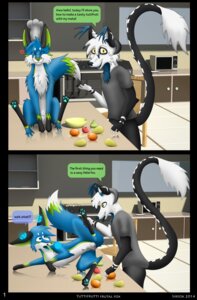 Rating: Explicit Score: 0 Tags: animal_genitalia anthro balls canid canine comic dialogue duo e621 english_text felid feral fox fully_sheathed fur genitals hi_res male mammal nekrozs_(character) sheath sirfox sirfox_(character) srfx18 text zatch_(sirfox) User: bunchy7s