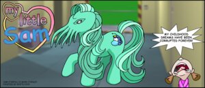 Rating: Safe Score: 0 Tags: aquatic black_border border cephalopod coleoid cross_time_cafe decapodiform detailed_background duo e621 eldritch_abomination english_text equid equine female freefall_(webcomic) green_body hasbro horse human hybrid mammal mlp_g3 mollusk my_little_pony my_little_pony_(2003) ponification pony pre-g4 sam_starfall style_emulation tail text toony what white_pony User: bunchy7s