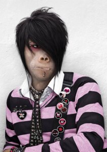 Rating: Safe Score: 0 Tags: accessory alternative_fashion clothing e621 emo emo_haircut hair hair_over_eye jewelry male mammal necklace necktie one_eye_obstructed photo_manipulation piercing pin_accessory pin_button primate safety_pin solo sweater third-party_edit topwear yulia_malanina User: bunchy7s