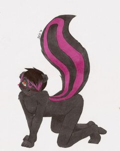 Rating: Questionable Score: 0 Tags: 2010 5_fingers all_fours anthro black_body black_fur black_hair black_nose black_tail blush e621 fingers fluffy fluffy_tail full-length_portrait fur hair looking_at_viewer malachyte male mammal markings mephitid multicolored_body multicolored_hair nikolai_(malachyte) nude orange_eyes portrait purple_body purple_fur purple_hair purple_markings purple_tail raised_tail side_view simple_background skunk slim_anthro slim_male solo striped_skunk tail traditional_media_(artwork) two_tone_body two_tone_hair two_tone_tail white_background young young_anthro young_male User: bunchy7s