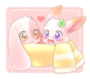 Rating: Safe Score: 0 Tags: :3 anthro brown_eyes chest_tuft clover_(happy_happy_clover) clover_(plant) domestic_rabbit duo e621 eyebrows eyelashes female fur happy_happy_clover heart_symbol japanese lagomorph leporid long_ears lop_rabbit mallow_(happy_happy_clover) mammal open_mouth orange_body orange_fur oryctolagus pink_body pink_fur pixiv plant purple_eyes rabbit sayuri_tatsuyama scarf shamrock sharing_clothing sharing_scarf short_fur tosaka tuft white_body white_fur User: bunchy7s