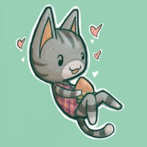Rating: Safe Score: 0 Tags: 1:1 animal_crossing anthro blue_background domestic_cat e621 eralynart featureless_feet featureless_hands feet felid feline felis female food fruit heart_symbol lolly_(animal_crossing) low_res mackerel_tabby mammal nintendo peach_(fruit) plant simple_background solo tabby_cat User: bunchy7s