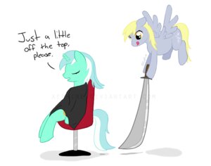 Rating: Questionable Score: 0 Tags: 2011 barber_cape barber_chair blonde_hair chair cutie_mark derpy_hooves_(mlp) distracting_watermark duo e621 english_text equid equine feathered_wings feathers female feral friendship_is_magic furniture green_body green_hair grey_body grey_feathers hair hasbro horn knife long_hair lyra_heartstrings_(mlp) mammal melee_weapon multicolored_hair my_little_pony mythological_creature mythological_equine mythology pegasus quadruped short_hair simple_background sword tail text tongue two_tone_hair unicorn watermark weapon white_background white_hair wings xephire User: bunchy7s