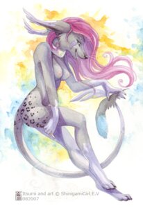 Rating: Questionable Score: 0 Tags: 2007 anthro breasts canid canine collar e621 feathers female hair itsumi looking_at_viewer mammal nipples nude pink_hair shinigamigirl solo tail tattoo tobacco tongue User: bunchy7s