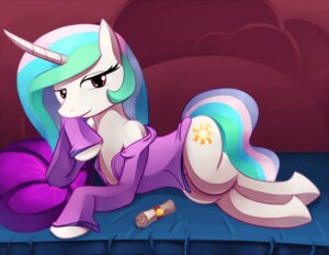 Rating: Questionable Score: 0 Tags: bed bedroom_eyes clothing cutie_mark e621 equid equine female feral friendship_is_magic furniture half-closed_eyes hasbro horn letter mammal my_little_pony mythological_creature mythological_equine mythology narrowed_eyes negativefox nightgown pendent_seal pillow princess princess_celestia_(mlp) quadruped royalty scroll seductive solo tail unicorn wax_seal User: bunchy7s