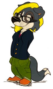 Rating: Safe Score: 0 Tags: 3:5 anthro biped black_nose blonde_hair bottomwear canid canine canis cargo_pants chamelon clothed clothing e621 eyewear footwear full-length_portrait fully_clothed fur glasses grey_body grey_fur hair hand_in_pocket hands_in_both_pockets looking_aside low_res male mammal pants pockets portrait shoes short_hair simple_background smile solo standing tail tan_body tan_fur toony white_background wolf User: bunchy7s