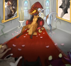 Rating: Safe Score: 0 Tags: 2011 anthro avian baseboard beak bird black_beak blue_body blue_fur bottomwear breasts brown_body brown_fur candle candlelight carpet chair clothed clothing colored crown detailed_background digital_drawing_(artwork) digital_media_(artwork) drey e621 feathered_wings feathers female fire fishnet_clothing footwear freckles full-length_portrait fur furniture gem gold_(metal) group gryphon headgear hi_res hoatzin hoot_(artist) hoot_(character) hug hybrid legwear light male mythological_avian mythological_creature mythology non-mammal_breasts orange_beak painting_(object) portrait portrait_(object) prostrating raised_tail red_body red_feathers rock ruby_(gem) sitting skirt socks standing stockings stone_floor stone_wall tail tail_tuft tail_under_skirt tail_upskirt throne toeless_footwear toeless_socks tuft upskirt wall_(structure) wall_art window wings User: bunchy7s