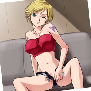 Rating: Questionable Score: 0 Tags: 00s 1girls bandeau blonde_hair breasts female haruyama large_breasts light-skinned_female light_skin lowres lupin_iii navel pubic_hair rebecca_lambert rule34 short_hair solo tattoo tubetop unzip unzipping wink User: bunchy7s