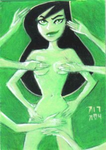 Rating: Explicit Score: 0 Tags: black_hair covering disney female green_skin hair human kim_possible monochrome nude rule34 shego straight_hair tagme User: bunchy7s