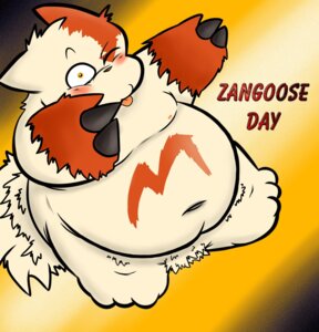 Rating: Safe Score: 0 Tags: brobro90 e621 english_text fur generation_3_pokemon male markings nintendo obese obese_male overweight overweight_male pokemon pokemon-specific_day pokemon_(species) red_markings solo text white_body white_fur zangoose zangoose_day User: bunchy7s
