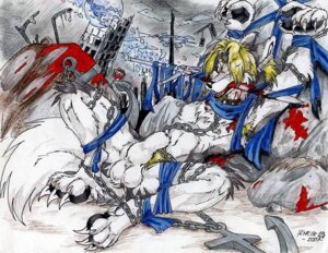 Rating: Explicit Score: 0 Tags: 2007 animal_genitalia anthro armpit_hair balls bdsm biped blonde_hair blood bodily_fluids body_hair bondage bound canid canine canis digitigrade e621 feet fenrir_(fenrir_lunaris) fenrir_lunaris fully_sheathed genitals hair hindpaw male mammal melee_weapon paws pubes sheath solo submissive submissive_male sword tail weapon wolf User: bunchy7s