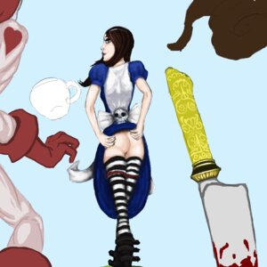 Rating: Explicit Score: 0 Tags: 1girls 2d alice_(madness_returns) alice_in_wonderland alice_liddell alice_madness_returns american_mcgee's_alice ass blood bloody_knife boots brown_hair dress dress_lift female flashing_ass grabbing_own_butt green_eyes knife literature mooning panties panties_around_thighs public_domain rule34 skull teacup teenage_female thighhighs vorpal_blade User: bunchy7s