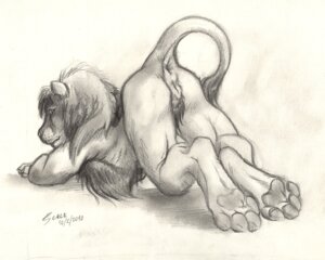 Rating: Explicit Score: 0 Tags: 2010 andromorph animal_genitalia animal_vulva anthro anus ass_up biped e621 feet felid feline_genitalia feline_vulva genitals graphite_(artwork) hindpaw intersex lion lying mammal monochrome nude on_front pantherine paws raised_tail scale_(artist) sketch solo tail tail_anus tail_tuft traditional_media_(artwork) tuft vulva User: bunchy7s