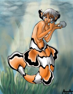 Rating: Questionable Score: 0 Tags: anthro aquatic breasts clownfish e621 female fin fish fish_tail holding_object humanoid_hands merfolk nipples non-mammal_breasts non-mammal_nipples nude orange_body orange_eyes orange_skin pomacentrid rukis seashell shell solo split_form underwater water User: bunchy7s