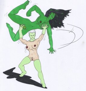 Rating: Explicit Score: 0 Tags: 2girls ben1804 big_breasts breasts catfight elbow_gloves female female_only gloves green-skinned_female green_hair green_skin hairy_pussy hulk_(series) lifted light-skinned_female light_skin marvel marvel_comics masked_female multiple_females multiple_girls naked_female nipples nude nude_female pubic_hair pussy rule34 she-hulk thigh_boots User: bunchy7s
