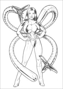 Rating: Questionable Score: 0 Tags: boots breasts cameltoe clothes doctor_octopus female female_only footwear front_view greyscale hair hands_on_hips high-heeled_jill high_heels human lady_octopus long_hair looking_at_viewer marvel marvel_comics monochrome open_eyes pose pussy rule34 rule_63 solo spider-man_(series) standing straight_hair white_background User: bunchy7s