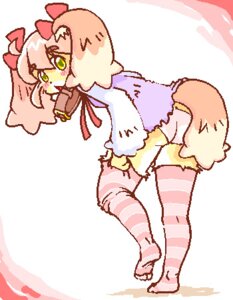 Rating: Questionable Score: 0 Tags: anthro blush canid canine canis clothed clothing clothing_lift collar digital_media_(artwork) domestic_dog dress dress_lift e621 female itou_sora kemono kin-shun legwear looking_back low_res mammal panties panty_shot pattern_clothing pattern_legwear pink_clothing pink_panties pink_underwear rear_view simple_background solo striped_clothing striped_legwear stripes tail tail_under_skirt tail_upskirt underwear upskirt white_background yellow_eyes User: bunchy7s