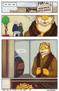 Rating: Safe Score: 0 Tags: 2014 anthro backpack booth bottomwear brandon_(sefeiren) brown_body brown_fur canid canine clothed clothing comic conditional_dnp curtains e621 earmuffs ears_back english_text felid feline felis fully_clothed fur green_eyes grey_body grey_fur group hoodie inside jacket male mall mammal orange_body orange_fur outside pantherine pants photo_booth pivoted_ears plant scarf sefeiren snow solo_focus stripes teeth text tiger topwear tree white_body white_fur window User: bunchy7s