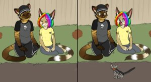 Rating: Safe Score: 0 Tags: 2011 ajna anthro awesome_face clothing colorpoint detailed_background domestic_cat domestic_pet e621 eyes_closed felid feline felis female feral furries_with_pets garden group hair hat headgear headwear heart_symbol humor male mammal markings meme multicolored_hair ring ring_(marking) ringed_tail romantic romantic_couple striped_markings striped_tail stripes tabby_cat tabby_fur tail tail_markings toony User: bunchy7s
