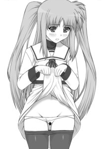 Rating: Explicit Score: 0 Tags: censored fate_testarossa female lyrical_nanoha mahou_shoujo_lyrical_nanoha monochrome panties panty_pull pantyhose rule34 shichimenchou skirt skirt_lift underwear User: bunchy7s