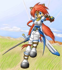 Rating: Safe Score: 0 Tags: anthro arche_kruz archie_comics armor bandai_namco blue_eyes breasts brown_body brown_fur chipmunk clothed clothing cosplay crossover crossover_cosplay detailed_background e621 female fur ground_squirrel hair holding_melee_weapon holding_object holding_sword holding_weapon mammal melee_weapon outside red_hair rodent sally_acorn sciurid sega solo sonic_the_hedgehog_(archie) sonic_the_hedgehog_(comics) sonic_the_hedgehog_(series) stahn_aileron sword tales_of_(series) tales_of_destiny weapon User: bunchy7s