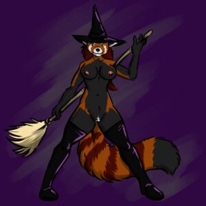 Rating: Explicit Score: 0 Tags: 2010 aggrobadger anthro black boots breasts broom brown brown_hair female hair halloween hat long_hair nipples nude orange pubic_tuft red_panda rule34 solo straight_hair striped_tail tail thigh_highs witch User: bunchy7s