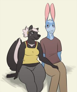 Rating: Safe Score: 0 Tags: age_difference anthro aodhan black_body black_fur blue_body blue_fur blush bottomwear bra bra_strap breasts clothed clothing duo e621 female fur hand_on_leg hand_on_thigh lagomorph leanne_summers leporid male male/female mammal mature_anthro mature_female mephitid multicolored_body multicolored_fur older_female pants purple_eyes rabbit red_bra red_clothing red_underwear ritts shirt sitting skunk t-shirt tank_top topwear two_tone_body two_tone_fur underwear white_body white_fur yellow_clothing yellow_shirt yellow_tank_top yellow_topwear younger_male User: bunchy7s