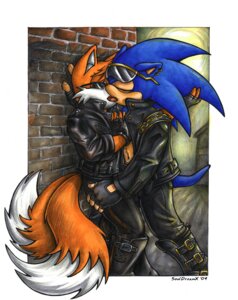 Rating: Questionable Score: 0 Tags: 2004 anthro archie_comics belt belt_buckle boots bottomwear buckle canid canine chest_rub clothing colored_pencil_(artwork) dipstick_tail duo e621 eulipotyphlan evil_sonic_(archie) exhibitionism eyes_closed eyewear fingerless_gloves footwear fox gloves handwear hedgehog jacket kissing leather leather_boots leather_bottomwear leather_clothing leather_footwear leather_jacket leather_pants leather_topwear male male/male mammal markings miles_prower_(anti-tails) pants petting public red_fox sega shoes sonic_the_hedgehog_(archie) sonic_the_hedgehog_(comics) sonic_the_hedgehog_(series) souldreamx sunglasses tail tail_markings tongue topwear traditional_media_(artwork) true_fox User: bunchy7s