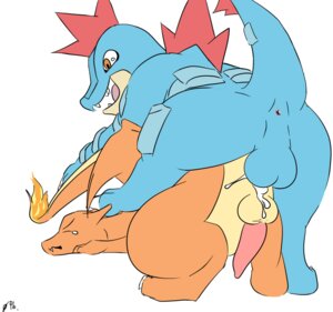 Rating: Explicit Score: 0 Tags: anal anal_penetration anthro anus backsack balls bodily_fluids butt charizard cum cum_in_ass cum_inside digital_media_(artwork) dragon duo e621 erection feraligatr fire flaming_tail generation_1_pokemon generation_2_pokemon genital_fluids genitals male male/male male_penetrated male_penetrating male_penetrating_male membrane_(anatomy) membranous_wings mythological_creature mythological_scalie mythology nintendo nude open_mouth orange_body orange_skin penetration penis pokemon pokemon_(species) reptile scalie sex simple_background spicyocean tail white_background wings User: bunchy7s