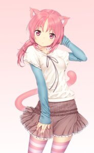 Rating: Safe Score: 0 Tags: :< absolute_territory alternative_fashion animal_humanoid blush bottomwear cat_humanoid cat_tail clothed clothing digital_media_(artwork) e621 felid felid_humanoid feline feline_humanoid female fully_clothed gradient gradient_background hair hand_on_head hi_res humanoid j-fashion legwear long_hair looking_at_viewer mammal mammal_humanoid pattern_clothing pattern_legwear pink_eyes pink_hair ponytail shaded simple_background skirt solo striped_clothing striped_legwear stripes thigh_highs zizi_(zz22) User: bunchy7s