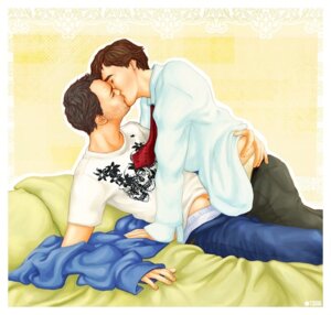 Rating: Questionable Score: 0 Tags: 2boys actor bed bedroom cane caucasian caucasian_male celebrity gay gregory_house house_(series) hugh_laurie in_character james_wilson male male_only men_kissing pillow robert_sean_leonard rule34 sheet tsuki_(artist) yaoi User: bunchy7s