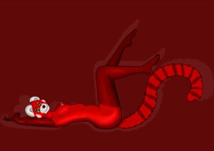Rating: Questionable Score: 0 Tags: 2014 ailurid anthro biped breasts digital_media_(artwork) e621 female fur green_eyes jaxneesen looking_at_viewer lying mammal nipples nude pose raised_tail red_body red_fur red_panda smile solo tail User: bunchy7s