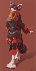 Rating: Safe Score: 0 Tags: 2014 3_toes 4_fingers abs ailurid anthro bandage bandaged_foot belt belt_buckle black_belt black_claws black_hair black_markings black_nose breasts brown_pawpads buckle cel_shading claws dated digital_drawing_(artwork) digital_media_(artwork) dipstick_tail e621 feet female fingers full-length_portrait fur fur_markings hair jewelry knee_pads mammal markings necklace pawpads portrait red_body red_fur red_panda retehi shaded signature solo tail tail_markings toes white_markings User: bunchy7s