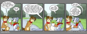 Rating: Safe Score: 0 Tags: advice alpha_channel anthro avian bird canid canine canis chicken comic corpse death dialogue domestic_dog duo e621 english_text eye_contact galliform housepets! looking_at_another male mammal peanut_butter_(housepets!) phasianid rick_griffin rufus_(housepets!) smile standing tail text url User: bunchy7s