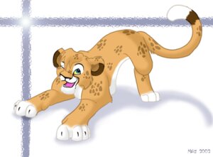 Rating: Safe Score: 0 Tags: 2002 cheetah e621 felid feline female feral hybrid lion mammal pantherine quadruped sharri shayde_(artist) simple_background solo tail toony User: bunchy7s