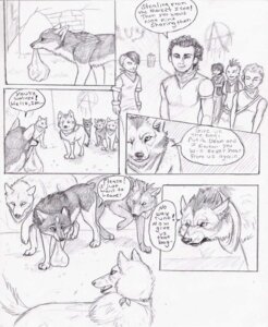 Rating: Safe Score: 0 Tags: ambiguous_gender canid canine canis clothed clothing comic coop_(wrng) dialogue digitigrade e621 english_text feral fur graphite_(artwork) greeting greyscale group human male mammal monochrome natsume_(wrng) natsumewolf quadruped rikku tail talking_feral text traditional_media_(artwork) wolf wolf's_rain wolf's_rain_next_generation User: bunchy7s