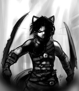 Rating: Safe Score: 0 Tags: anthro dark domestic_cat e621 felid feline felis greyscale holding_melee_weapon holding_object holding_sword holding_weapon male mammal melee_weapon monochrome peritian prince_of_persia solo sword ubisoft unimpressed weapon User: bunchy7s