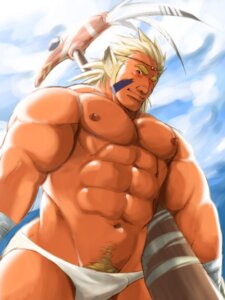 Rating: Questionable Score: 0 Tags: 3:4 axe barazoku blonde_hair bodypaint breath_of_fire briefs capcom clothing cray e621 face_paint hair male melee_weapon muscular muscular_male nipples pubes solo takezamurai thong underwear weapon woren User: bunchy7s