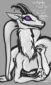 Rating: Safe Score: 0 Tags: 2010 3:5 alien ambiguous_gender creepy deervvitch dialogue e621 english_text horn mammal monster smile solo synx tail text what User: bunchy7s Rating: Safe Score: 0 Tags: 2010 3:5 alien ambiguous_gender creepy deervvitch dialogue e621 english_text horn mammal monster smile solo synx tail text what User: bunchy7s